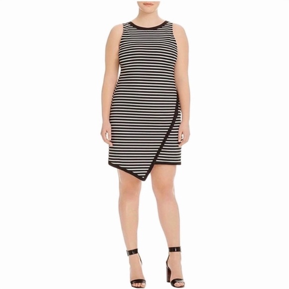 NWT BB Dakota Striped Ponte Knit Dress - Picture 1 of 8